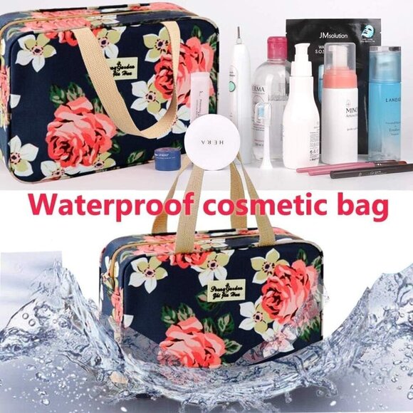 Large Makeup Bag Toiletry Bag for Women Make Up Bag Cosmetic Bag Toiletries Bag - Picture 4 of 5